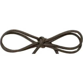 Waxed Cotton Thin Round Dress Laces 12 Pack -Taupe (12 Pair Pack) Shoelaces