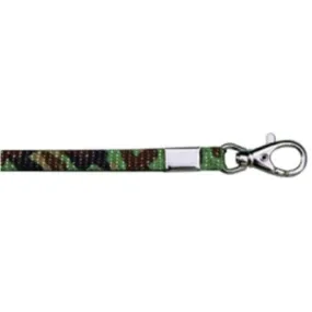 Wholesale Lanyard Glitter 3/8" - Green Camouflage (12 Pack)