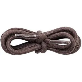 Wholesale Waxed Cotton Round 3/16" - Brown (12 Pair Pack) Shoelaces