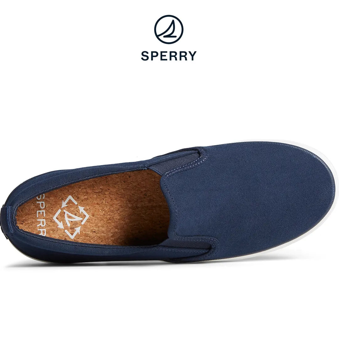 Women's SeaCycled™ Crest Twin Gore Canvas Sneaker Navy (STS88140)