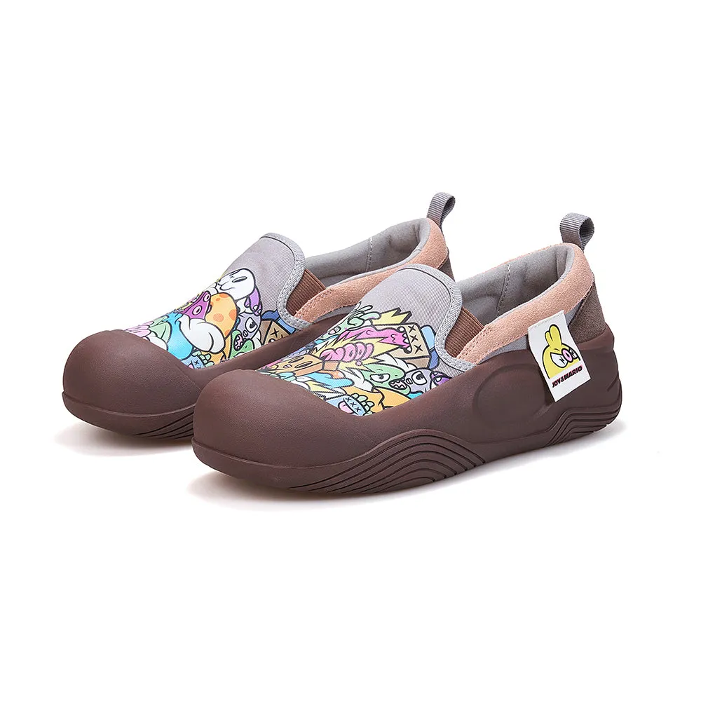 Women’s Slip-on Twill Platform Loafers-65899W