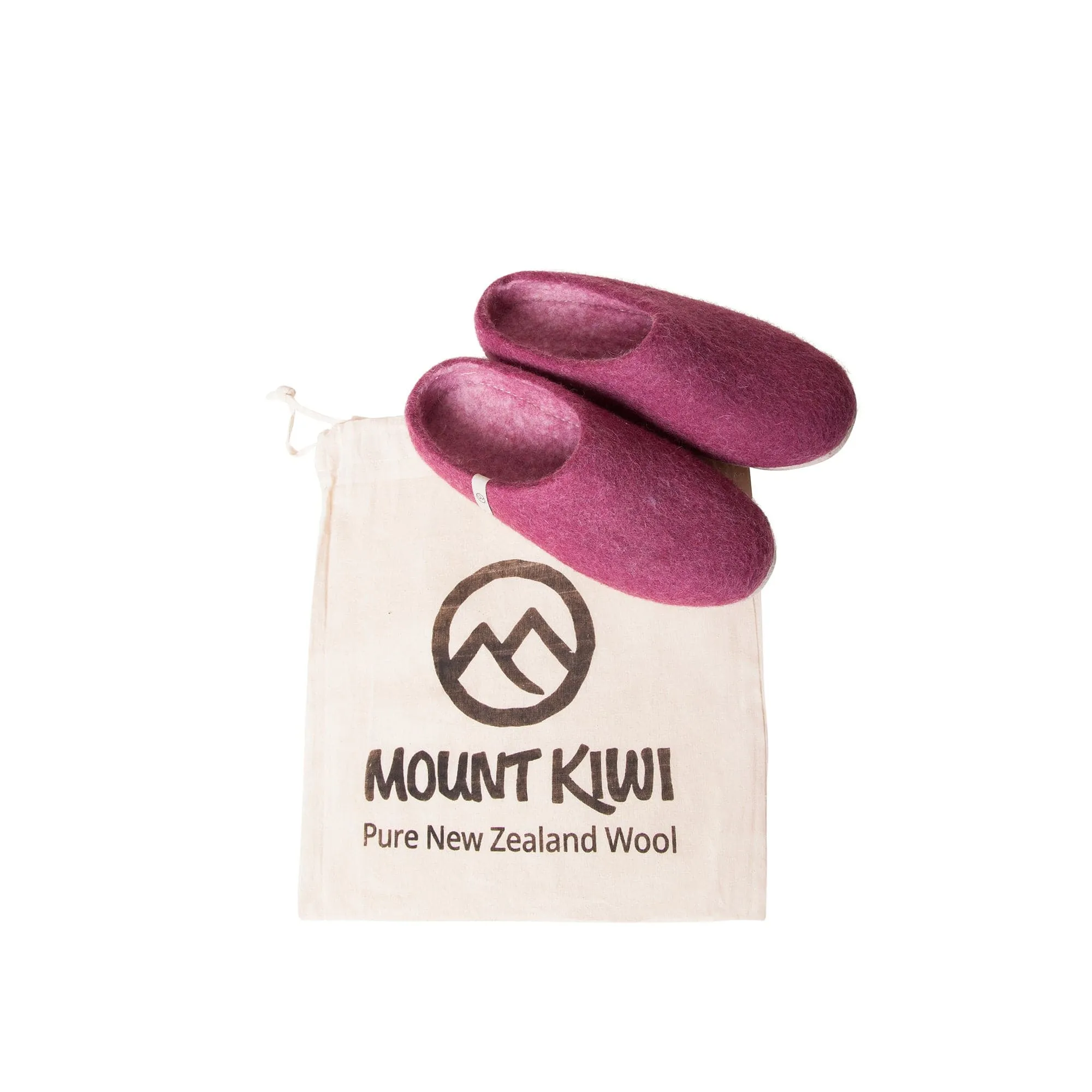 Wool Slippers - Cranberry