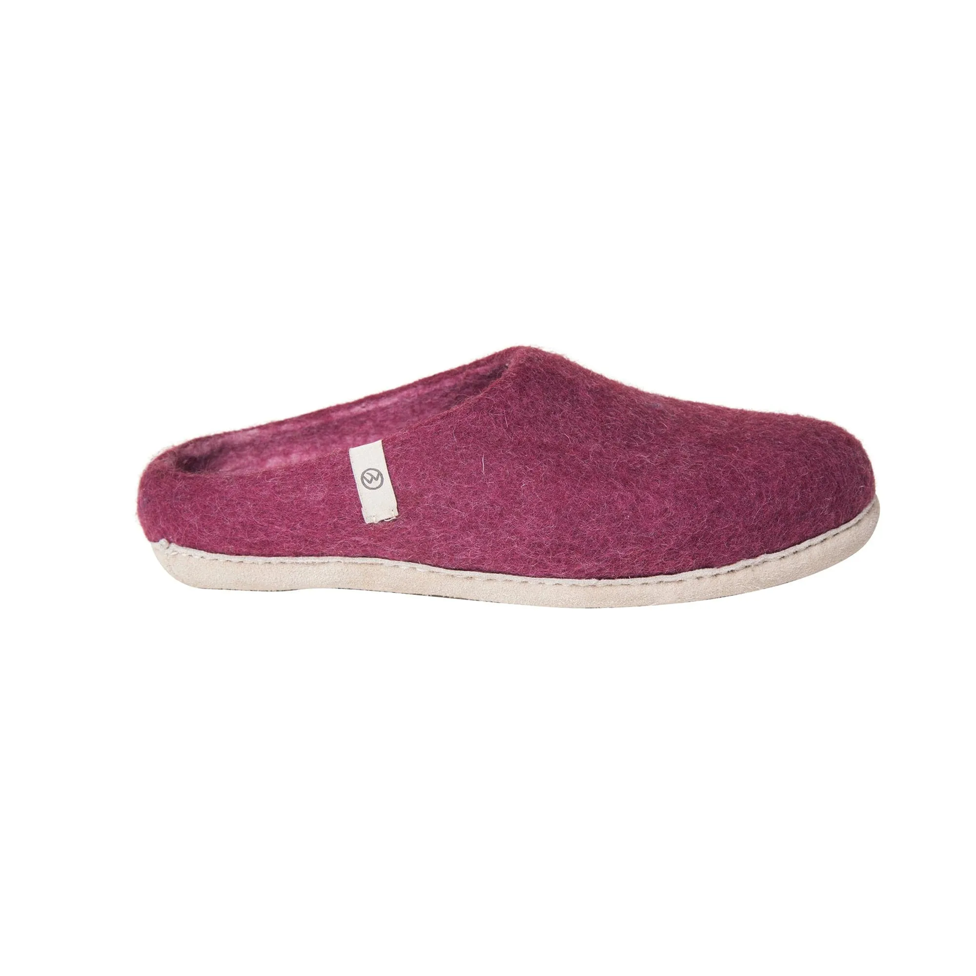 Wool Slippers - Cranberry
