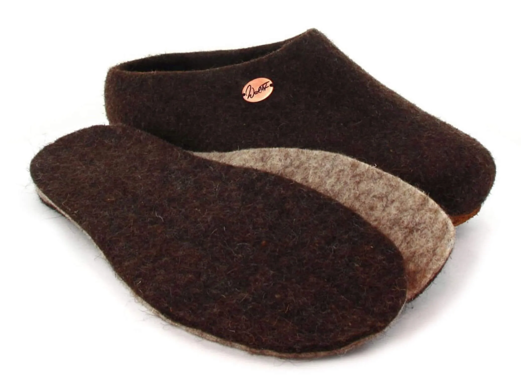 WoolFit Classic | Felt Slippers with Insoles & Leather Sole