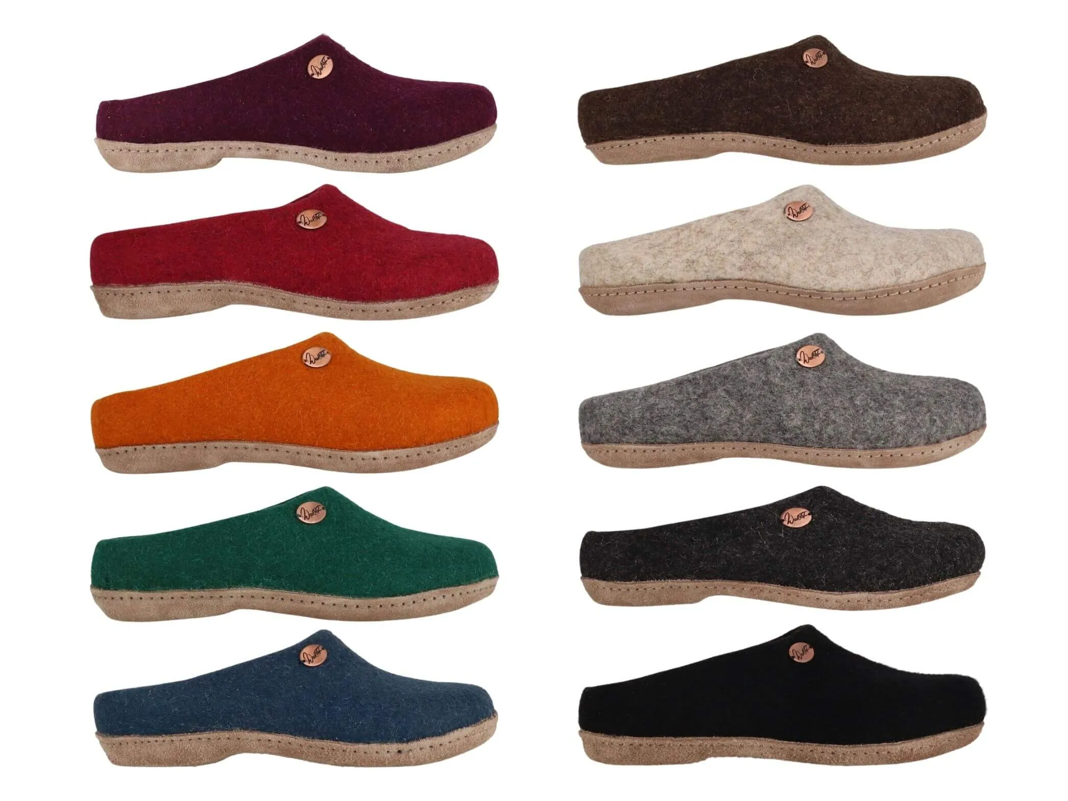 WoolFit Classic | Felt Slippers with Insoles & Leather Sole