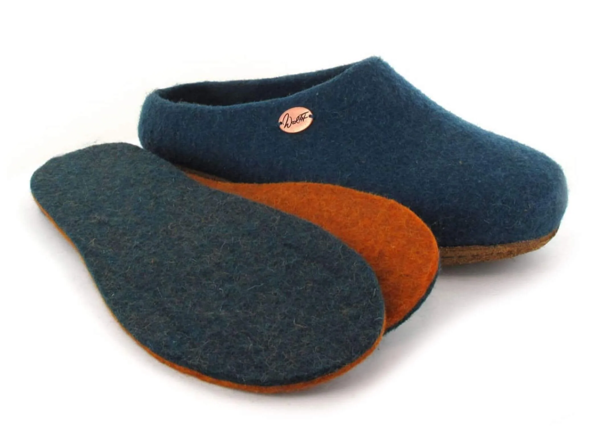 WoolFit Classic | Felt Slippers with Insoles & Leather Sole