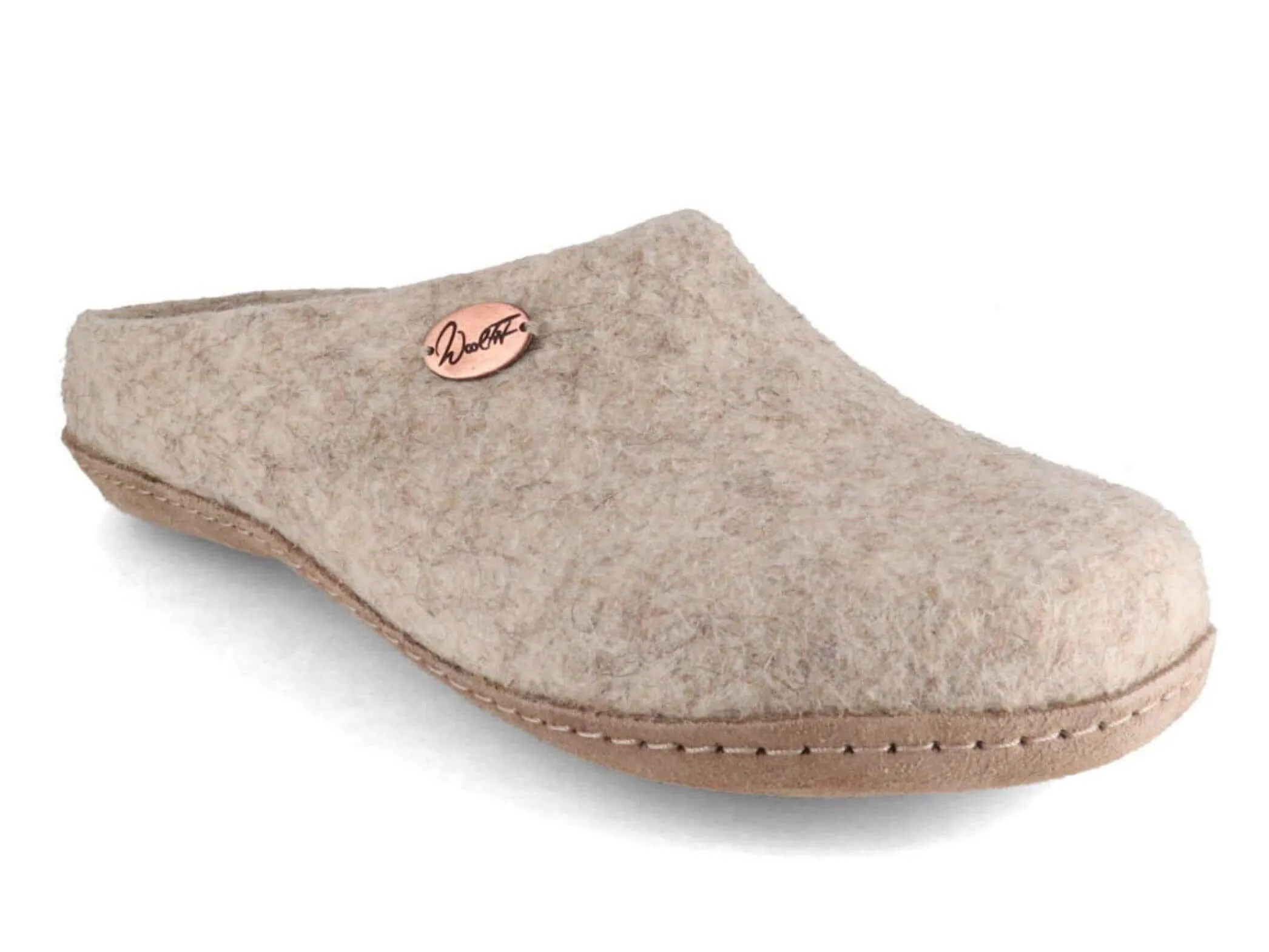 WoolFit Classic | Felt Slippers with Insoles & Leather Sole