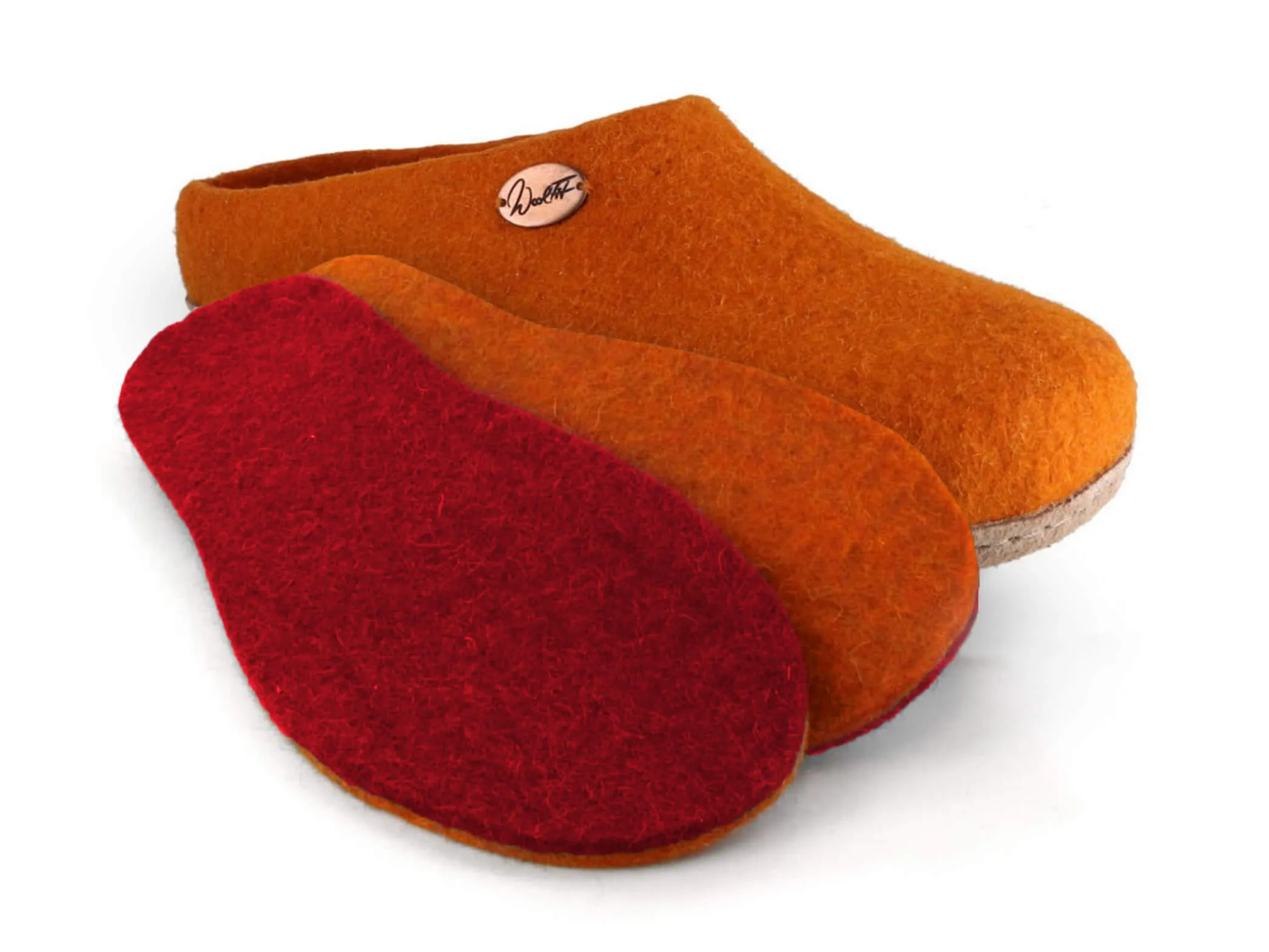 WoolFit Classic | Felt Slippers with Insoles & Leather Sole