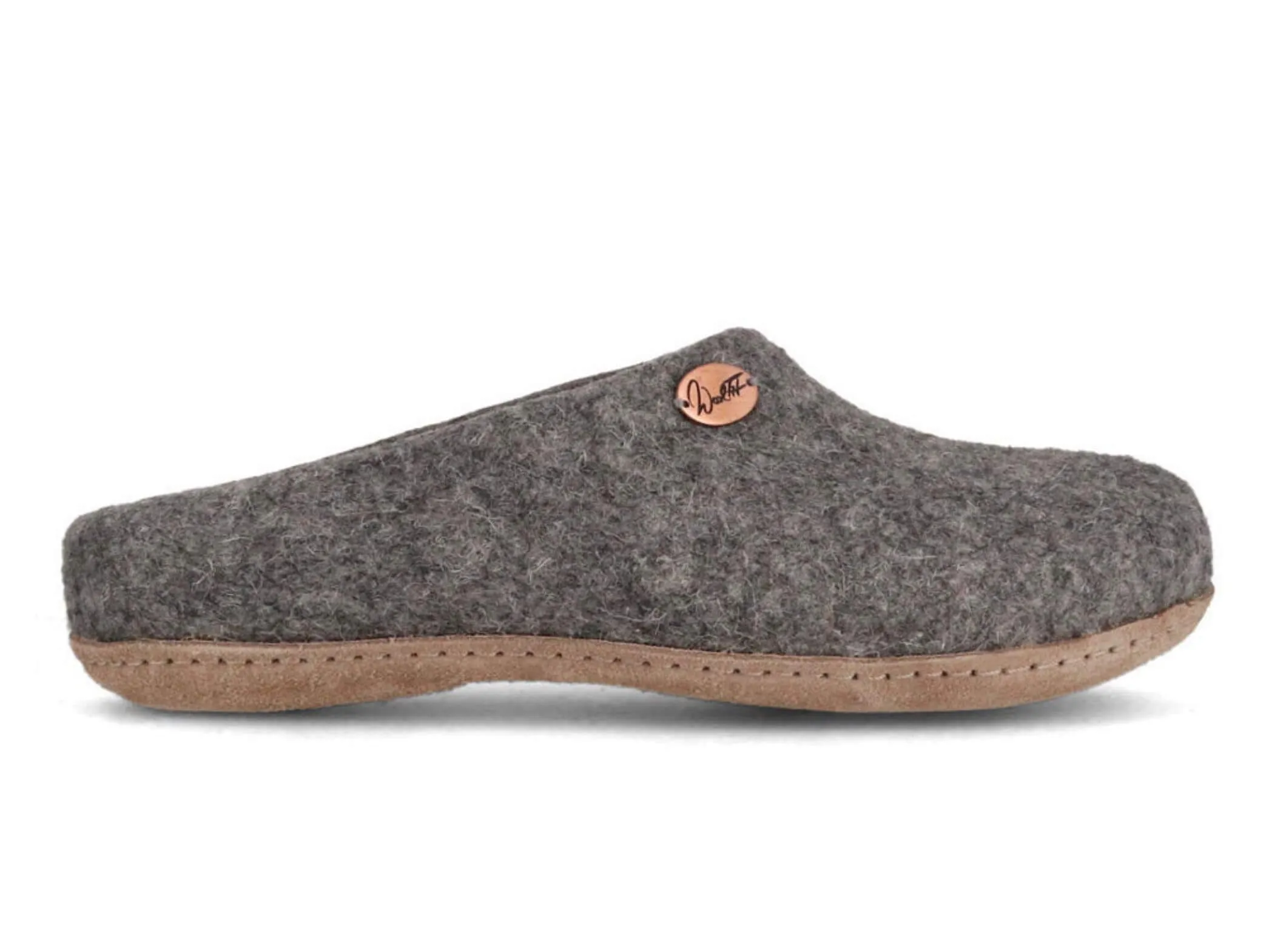 WoolFit Classic | Felt Slippers with Insoles & Leather Sole