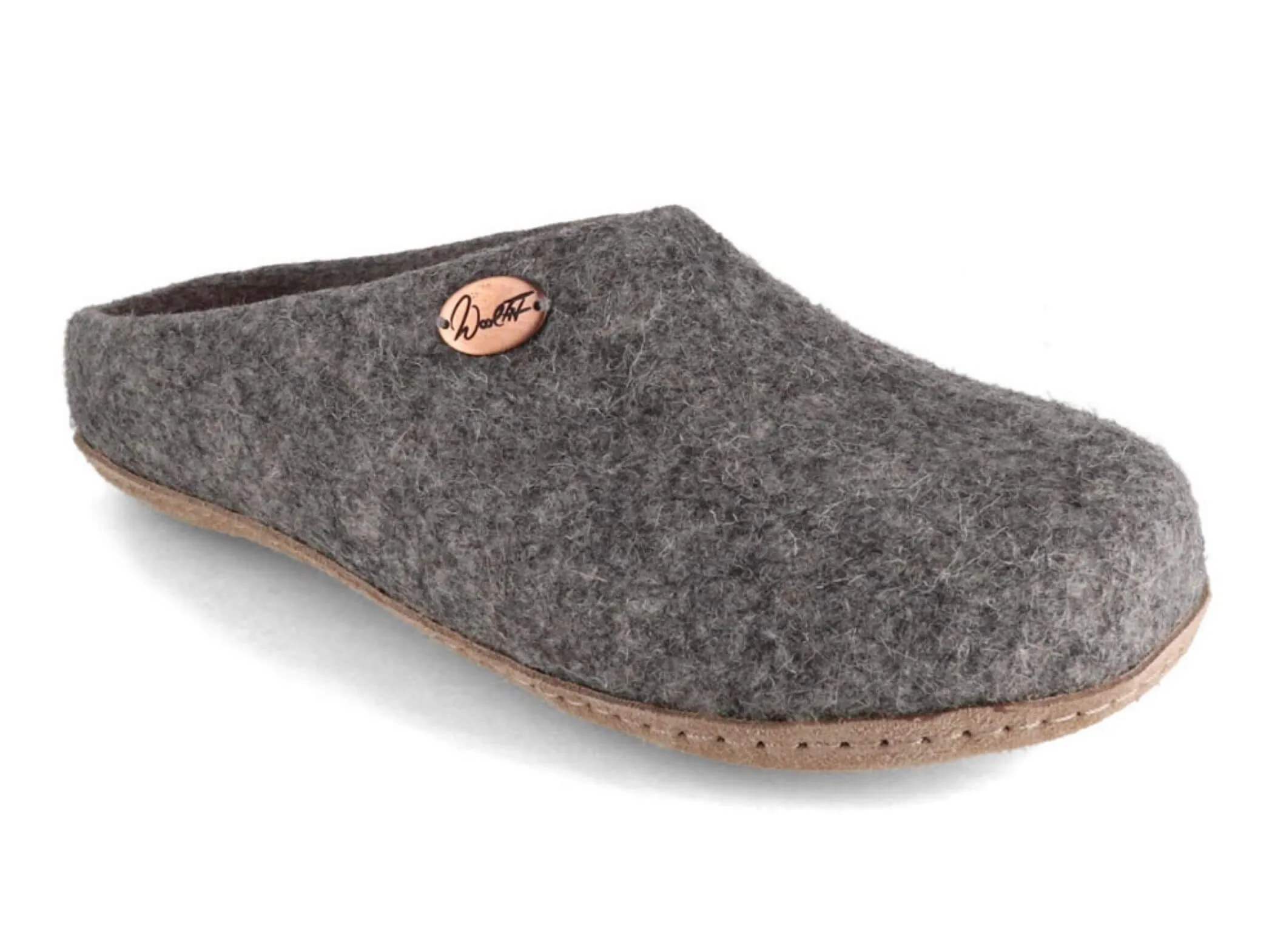 WoolFit Classic | Felt Slippers with Insoles & Leather Sole