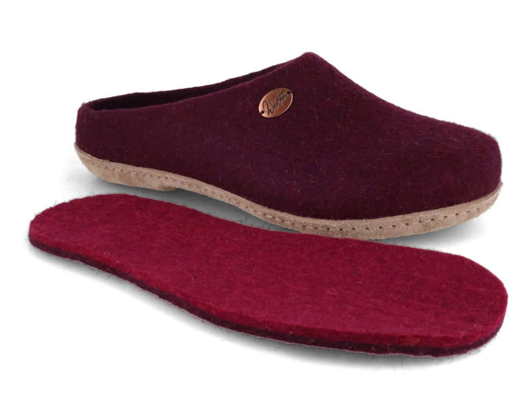 WoolFit Classic | Felt Slippers with Insoles & Leather Sole