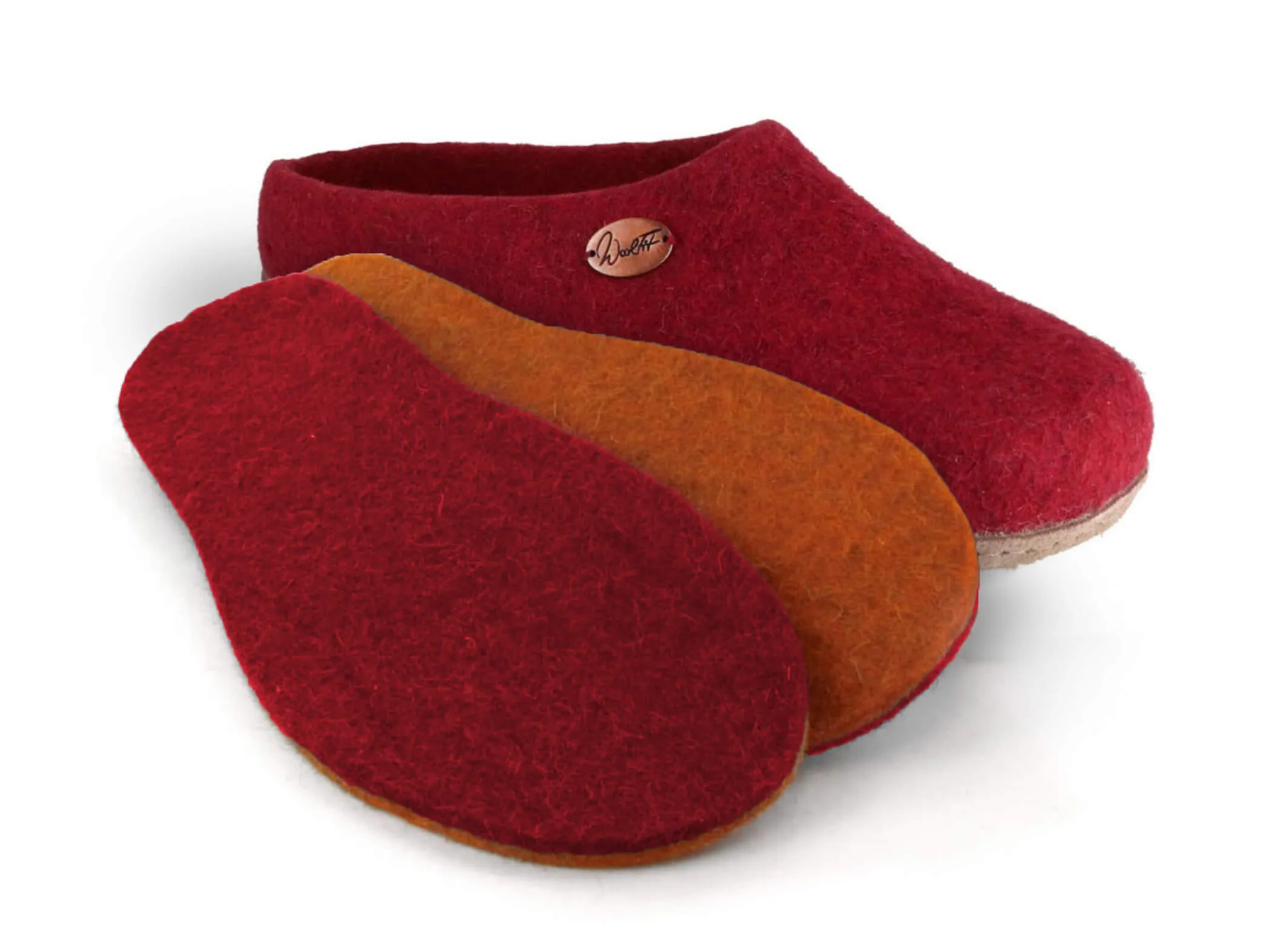 WoolFit Classic | Felt Slippers with Insoles & Leather Sole
