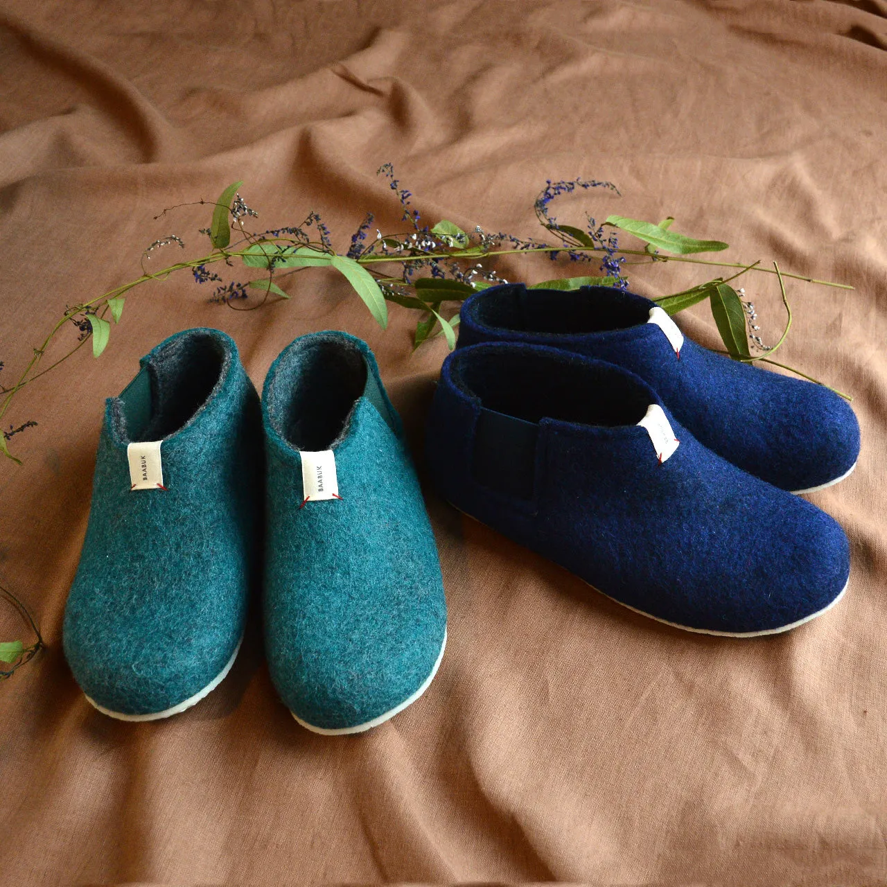 Yves Slipper Boot - Wool Felt - Navy (37) *Last One!