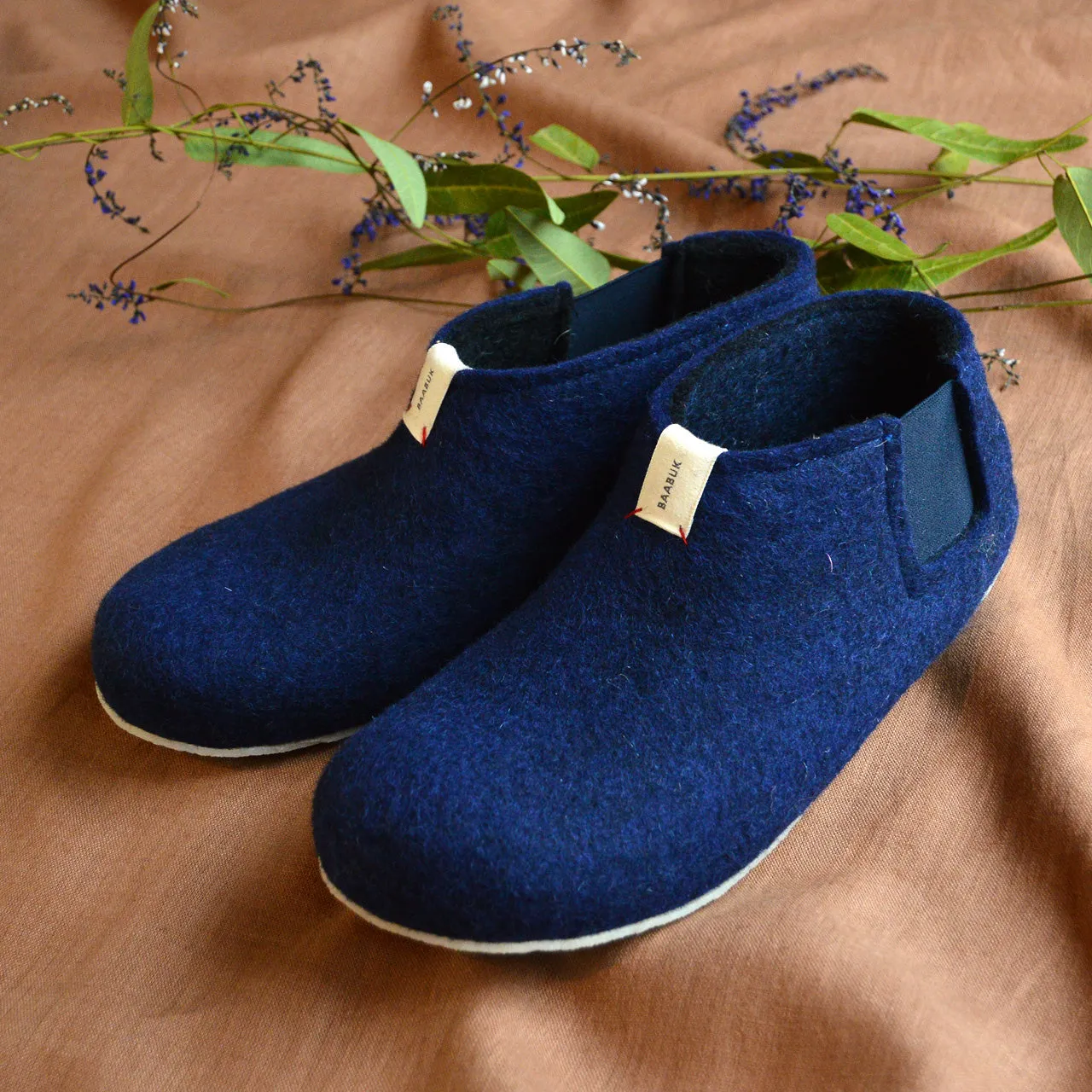 Yves Slipper Boot - Wool Felt - Navy (37) *Last One!