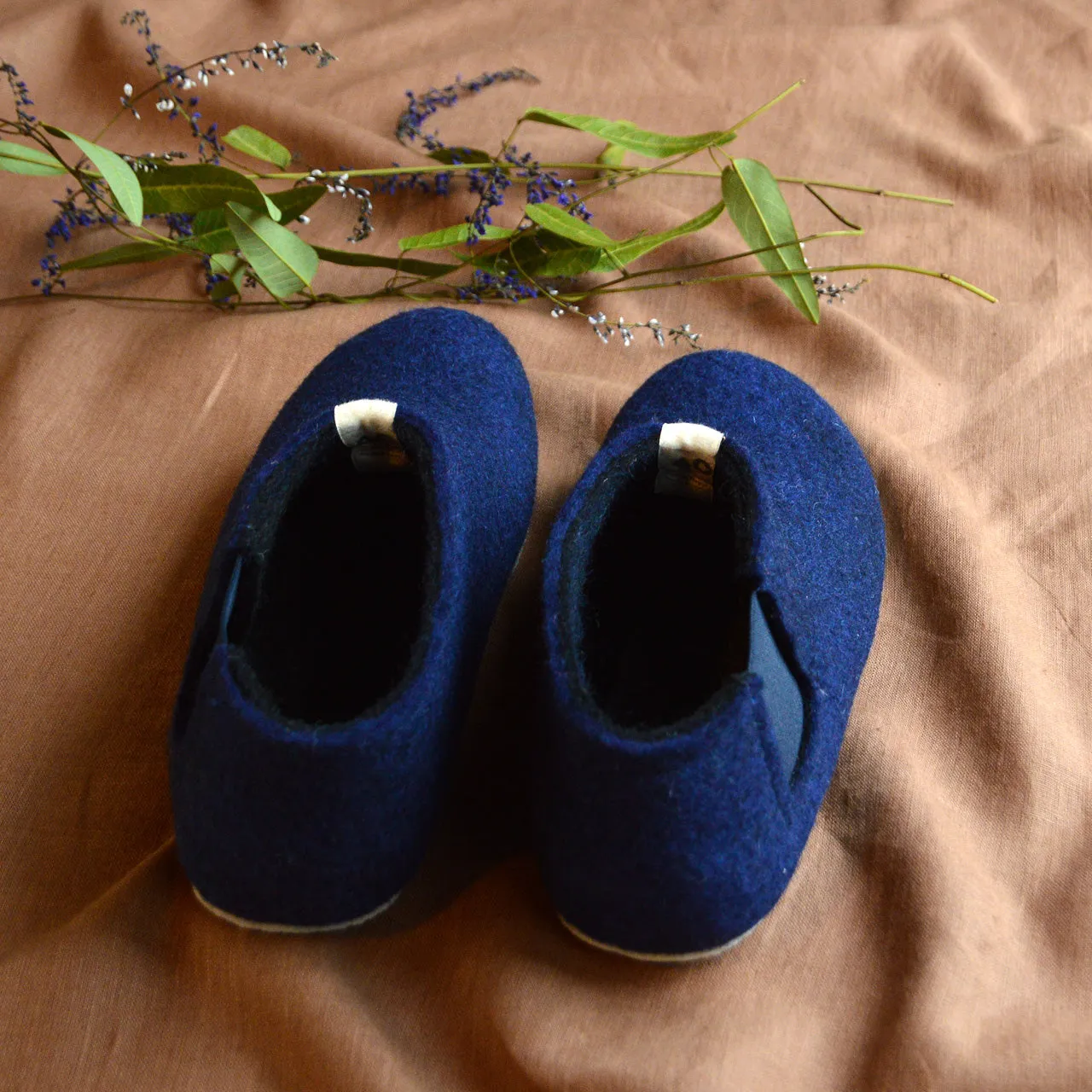 Yves Slipper Boot - Wool Felt - Navy (37) *Last One!