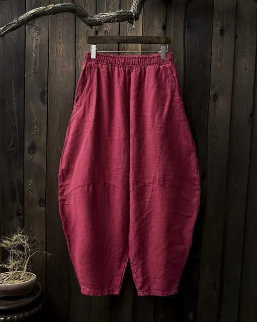 Zen Cotton Linen Wide Leg Harem Pants  | Zen